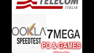 Speed test Ookla  7 MEGA  Telecom Italia [upl. by Anaujd]