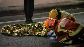 Simulacro de accidente en los túneles de la M30 Madrid [upl. by Chan]