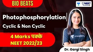 Photophosphorylation  Cyclic amp Non Cyclic  4 Marks पक्के NEET 202223  Dr Gargi Singh [upl. by Huttan]