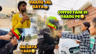 Dannu per garam coffee fank di shiv ne 😳 neck jal gi puri 🥺pgl h ye ladki🤬Kawasaki h2r [upl. by Nosnaj]