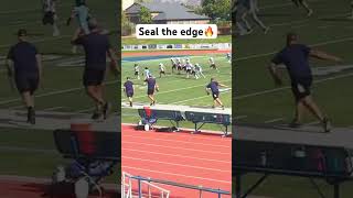 Seal the EDGE🔥 blocking tacklefootball americanfootball nfl highlights number24 5thgrade [upl. by Cristine]