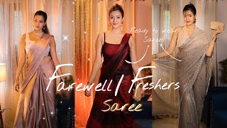 Ready to Wear Saree from Amazon Pre Stitched Saree for Farewell Freshers  Amazon Saree Haul 2024 [upl. by Ahsieni]