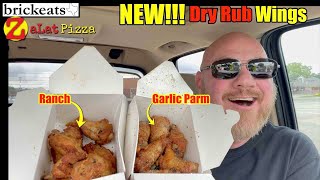 Zalat Pizza NEW Dry Rubbed Wings REVIEW Garlic Parm amp Ranch Flavors brickeats [upl. by Relyc]