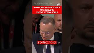 Andrzej Duda po angielsku Szczyt w Szwajcarii [upl. by Akehs]