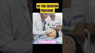 Ng tube insertion procedure demonstration shorts feedingtube demonstration practical [upl. by Ainolloppa354]