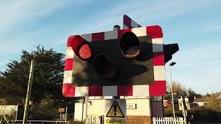 Crediton Station Level Crossing in Devon 15012024 [upl. by Terag]