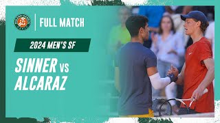 Alcaraz vs Sinner 2024 Mens semifinal Full Match  RolandGarros [upl. by Krystalle]