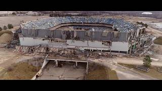 Silverdome demolition Photography by ThumbCoastAerialcom [upl. by Akinet437]