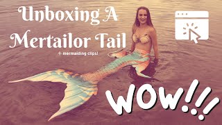 Mertailor Tail Unboxing  Mermaiding Clips Mermaid Analise [upl. by Lehrer]