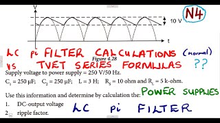 Industrial Electronics N4 Ripple Factor Calculations on LC pi Filter COMPARISON [upl. by Mcconaghy]