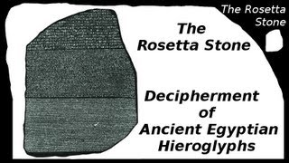 Decipherment of Egyptian Hieroglyphics Champollion amp Rosetta Stone history education online [upl. by Abdu]