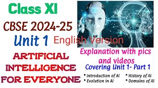 Artificial Intelligence Introduction in Englishchapter 1 Part 1class 11Syllabus 202425CBSE [upl. by Lewendal]