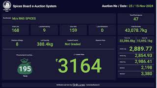 SPICES BOARD LIVE EAUCTION 15112024  RNS [upl. by Mota]