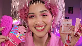 ASMR Friend Gets You Ready for the Barbie Movie 🎀 fast and aggressive personal attention grwm [upl. by Ahsiniuq925]