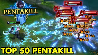 TOP 50 BEST LEAGUE OF LEGENDS PENTAKILLS OF 2023 [upl. by Wallack]