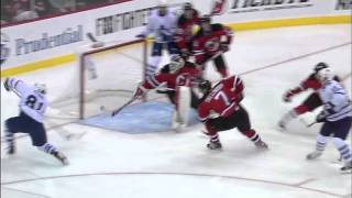 Martin Brodeur incredible stick save 11211 [upl. by Ardnuasal]