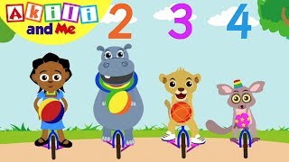 Learn the Number 4  Akili and Me  Educational Cartoons for Preschoolers [upl. by Madge]