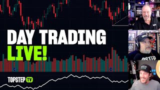 TopstepTV Trading Room LIVE US NonfarmPayroll Report Today Korbs Joins Fast Markets 12823 [upl. by Schonfield890]