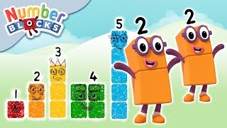 Numberblocks Stampolines Double Trouble amp More Adventures  Learn to Count [upl. by Eimmat431]