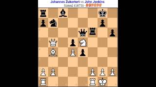 Johannes Zukertort vs John Jenkins zukertort games zukertort all games zukertort Chess sacrifice [upl. by Darwen665]