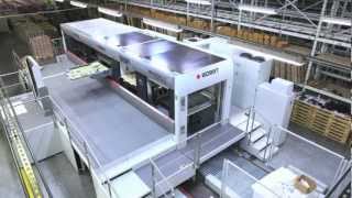 Specialty Finishing Bobst 145 Mastercut install Feeder View [upl. by Twyla]