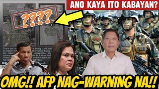 NAKU AFP NAGWARNING NA KABAHAN NA KAYONG MGA FAKE NEWS PEDDLERS DINADAMAY NA NAMAN SILA [upl. by Garibald]