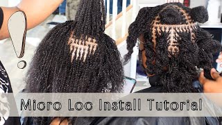 How To  Micro Loc Extensions Human Hair  Microlocs Installation Tutorial [upl. by Ainahtan]