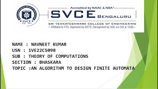 Designing Finite Automata StepbyStep Algorithm Explained [upl. by Hamnet]