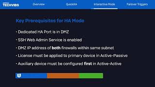 Sophos Firewall v180 Configure High Availability Mode Part2  HA Configuration  Sophos Tech Videos [upl. by Ytineres]