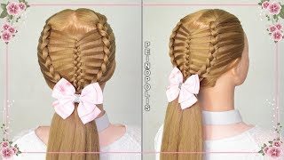 Peinados con Coletas para Niñas  Trenzas Faciles y Rapidas [upl. by Kcirederf]