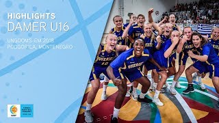 Highlights Damer U16 i EM 2018 🏀🇸🇪🏆 [upl. by Ecinert657]