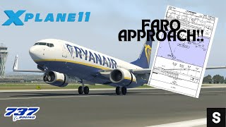 XPLANE 11  Zibo Mod 737800  Faro Approach [upl. by Hadden]