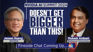 LIVE NVIDIAs Founder amp CEO Jensen Huang Fireside Chat With Mukesh Ambani  NVIDIA AI Summit N18L [upl. by Fevre761]