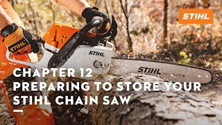 Chapter 12 Preparing to Store Your STIHL Chain Saw  STIHL Tutorial [upl. by Atiekal541]