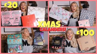 HUGE Christmas Advent Calendar Unboxing I Rated the BEST amp WORST beauty calendars [upl. by Rozelle]