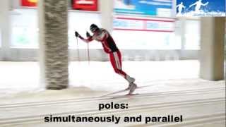 crosscountry skiing technique double poling with heel rise [upl. by Inobe]