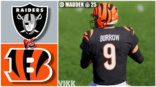 Raiders vs Bengals Week 9 Simulation Madden 25 PS5 [upl. by Seftton]