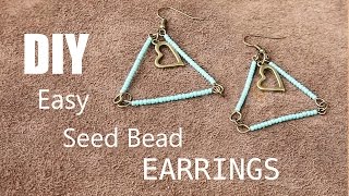 Easy Seed Bead Earrings Tutorial [upl. by Demeter]