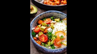 Mediterraneanstyle Savory Oatmeal Bowls shorts oatmeal breakfastbowl savoryoatmeal easymeals [upl. by Epuladaug97]