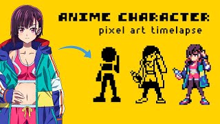 Pixel Art Sprite Timelapse  Shizuka Mikazuki Zom 100 [upl. by Toddy]