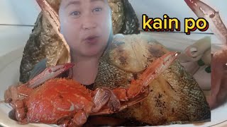 daing bangus at niluto sa sprite na alimasag mukbangPhilippines MUKBANG [upl. by Airasor]