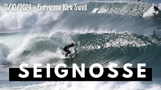 Hurricane Kirk Swell with perfect OffShore   Seignosse 11102024 surf ocean surfing [upl. by Ahsinotna]