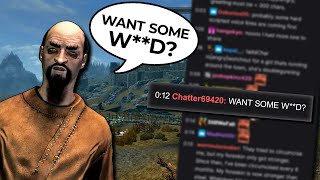 Skyrim but Twitch Chat Voices All NPCs Custom Mod [upl. by Aniara470]