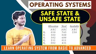 Concept of Safe amp Unsafe State  Operating system  Computer science  Deadlock in Operating system [upl. by Eniamrehc]