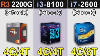 R3 2200G Vs i38100 Vs i72600  RTX 2060  New Games Benchmarks [upl. by Broek167]