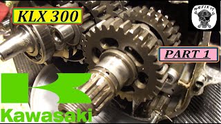 KLX300 Left Engin Case Replacement Part 1 Disassembly [upl. by Foy679]