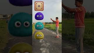 Colourful Monster Fuzz balls to Ludo carrom board amp red pool ball  New vfx Funny magic [upl. by Carmela]