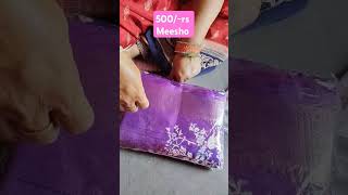 trending saree music meshoo meeshohaul onlineshopping [upl. by Akeimahs115]