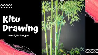 Easy Bamboo Painting Tutorial StepbyStep Acrylic Bamboo Art [upl. by Eeleak739]