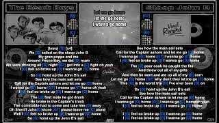 The Beach Boys  Sloop John B Karaoke Jam Track Guitar Chords amp Lyrics [upl. by Neeuq440]